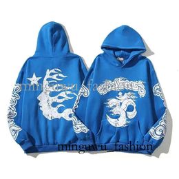 Tech Sweaters Hellstar Hoodie Fashion Mens Luxury Designer Men Pullover High Blue Yoga Hoodios Printing Long Sleeve Street Hip-hop Clothing 204
