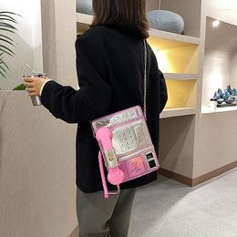 Evening Bags Weysfor Fashion Phone Model Shoulder Bag Laser Gradient Color Pu Girl's Chain Purse Crossbody For Women Handbag
