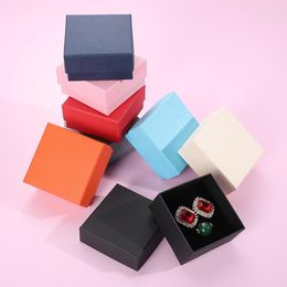 Jewellery Pouches 10pcs/lot High Quality Ring Boxes Gift Box For Earrings 5x5x3.5cm Custom Logo Small Business Accessories