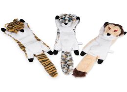 Dog Cat Squeaky Toys No Stuffing Tiger Leopard Lion Plush Chew Pets Toy For Small Medium Dogs Training JK2012XB9509744