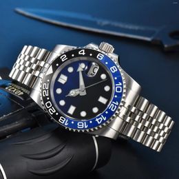 Wristwatches 40MM Skx007 Men's Watch Waterproof NH35 Automatic Ceramic Bezel Mmen's Silver Jubilee Strap Clock