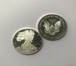 10 pcs non magnetic statue 1oz silver plated 40 mm commemorative american decoration non currency collectible coin3122351