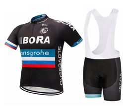 2019 Bora Cycling Jersey Maillot Ciclismo Short Sleeve and Cycling bib Shorts Cycling Kits Strap bicicletas O191217203904730