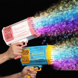 Novelty Games Electric Bubble Gun Rocket Soap Bubbles Hine Matic Blower With Light Luminous Outdoor Toys Gifts For Children Kids 22070 Dhmjt