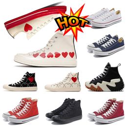 Designer 1970 woman shoes Red Heart 1970s Big Eyes Chuck Hearts 70s Skate Thick Platform Shoes Classic Canvas Material Mens Skateboard Sneaker 35-44 size