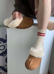 Winter Ankle Boots Warm Slippers Women's Shoes Indoor/Outdoor Snowshoes Short Flat Cotton EU35-41 ugglie-9 slippers7