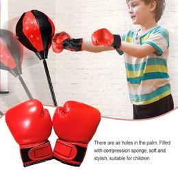 Protective Gear 1 Pair Kids Boxing Gloves Training Sparring Gym Mitts Portable Adjustable HKD231123