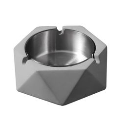 Smoking Pipes Original design of cement ashtray Simple Nordic style concrete stainless steel ashtray