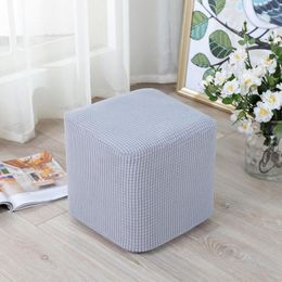 Chair Covers Square Shape Footstool Cover Mini Sofa Slipcover For 10 '-13' Expandable Beanbag Living Room Soft