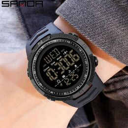 Wristwatches Military Sport Watch Mens Clock Fashion Brand SANDA Digital Wristwatch Countdown Watches Waterproof Hour Relogio Masculino