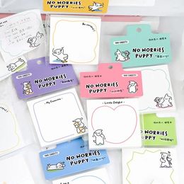6packs/LOT A Worry Free Puppy Series Cute Lovely Creative Decoration DIY Paper Memo Pad