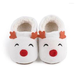 First Walkers Christmas Baby Shoes For Boys Girls Autumn Winter Plush Warm Born Infant Soft Casual Drop Delivery Kids Maternity Otm0E