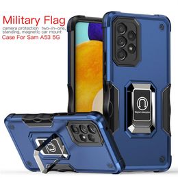 Shockproof Case Armour Military Drop Protective Ring Holder Magnet Case Cover for Samsung Galaxy A53 5G S23 Ultra S22 Plus A73 A33 A13 A12 A22 Cover Back Cover