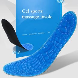 Shoe Parts Accessories Silicone Gel Sports Insoles For Shoes Men Women Pad Sweat Deodorant Breathable Shock Absorption Massage Foot Shoe Insole Inserts 231122