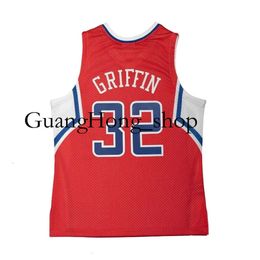 S GH Blake Griffin Clipper Basketball Jersey Los 2010-2011 Angeles Mitch and Ness Throwback Jerseys Red Size S-XXXL