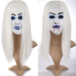 Cosplay Wig Scary Mask Banshee Ghost Halloween Costume Accessories Costume Wig Party Masks253c