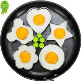 New Stainless Steel 5Style Fried Egg Pancake Shaper Omelette Mould Mould Frying Egg Cooking Tools Kitchen Accessories Gadget Rings