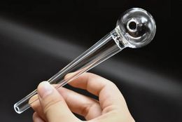 Thick Pyrex Glass Oil Burner Pipe 14cm 30mm Ball Clear Tube Oil Pipe Thick Glass Smoking Pipes In Stock Fast Shipping LL