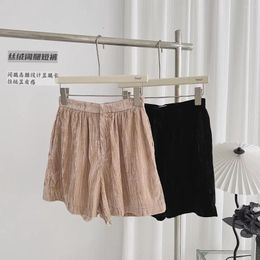 Women's Shorts Summer For Women Three-dimensional Pressed Velvet A-swing Show Thin Casual Wide-leg Pants