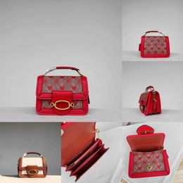 Nxy Evening Bags Luxury Designer Top-Quality Shoulder Women Tote Crossbody Fashion Cases Cards Handbag Girl Handbags C Red Heart