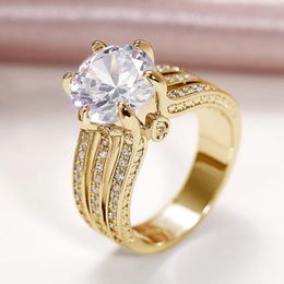 Wedding Rings Huitan Gorgeous Women's Wedding Rings with PinkWhite Cubic Zirconia Classic Engagement Rings Drop Jewellery 231122