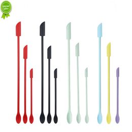 New 3pcs/1pc Mini Long Handle Silicone Spatula Dual-Ended Scraper Spoon Kitchen Accessories for Jam Seasoning