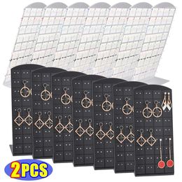 Jewellery Pouches Fashion Portable Earrings Ear Studs Holders Plastic Packaging Display Black White Showcase Organiser Stand Storage Rack