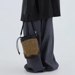 Женские вечерние сумки Y2k, винтажная сумка на плечо, сумка-ведро, дизайнерская сумка через плечо в стиле ретро, готический стиль, женский лоскутный клатч