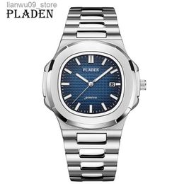 Wristwatches PLADEN Luxury Watches Men Top Brand High Quality Stainless Steel relogio masculino Fashion Waterproof Quartz Watch For Men 2023Q231123