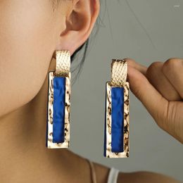 Dangle Earrings Trendy Geometric Colourful Enamel Hammered Metal For Women Party Holiday Fashion Jewellery Ear Accessories E358