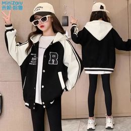 Jackets Teenage Girls Baseball For 3 13 Years Old Teens Clothes Children Sports Outerwear Coat Spring Autumn Fashion Boys Jacket 231122