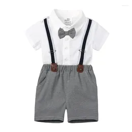 Clothing Sets Baby Boy Clothes Children's Boys Summer Shirt Suspenders Dress Suit For