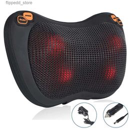 Massaging Neck Pillowws Back Massager With Heat Neck Massager Deep Tissue Massage Pillow For Shoulder Lower Back Calf Full Body Muscle Relieve Q231123