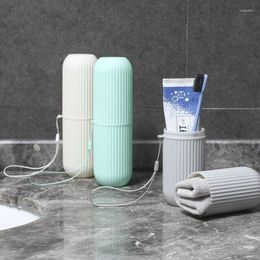 Bath Accessory Set Travel Portable Toothbrush Cup Bathroom Toothpaste Holder Storage Case Box Organiser Toiletries Creative