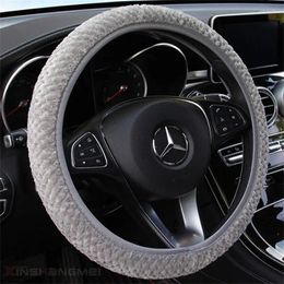 Steering Wheel Covers Auto Cover Universal Durable Winter Little Velvet Plush Car Supplies Portable Non-slip