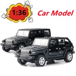 New New 1 36 JEEPS Wrangler Alloy Car Model Simulation Off-road Toy Vehicle Decoration Ornaments Pull Back Toys Car Kids Gifts 2023