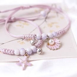Creative Handmade Starfish Shells Pearl Pendant Bracelet Student Friendship Graduation Gifts Jewelry Bracelets
