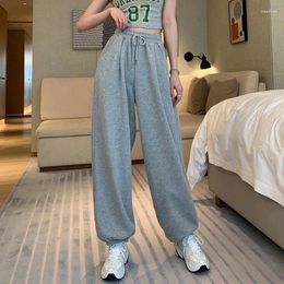 Women's Pants Women Casual Sweatpants Oversized Drawstring Joggers Harem Harajuku Korean Grey High Waist All Match Baggy Trousers