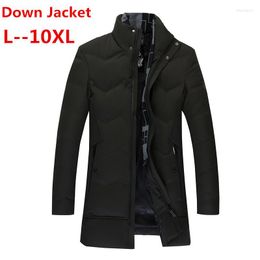 Men's Down 10XL 8XL 6XL 5XL Thick Winter White Jacket Brand Clothing Black Long Warm Duck Male Coats