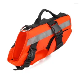 Dog Apparel Life Jacket Solid Colour Pet Safety Clothing Summer Size S To XL