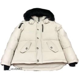 Moose Jacket Canada Men's Down Jacket Knuckles Jacket Coats High Real Fur Mens Canadian Men 06 Style White and Black Fur White Duck Down 3945