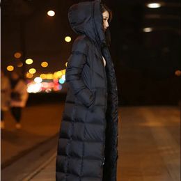 Women's Down Parkas Winter Jacket Women Hooded Long Coat Casual Coats and White Duck Clothes 231122