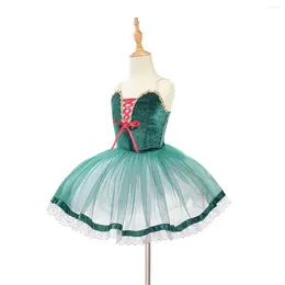 Stage Wear Ballet Skirt Performance Costume Girls Kid Group Long Tutu Skirts Professional Swan Lake Dress Belly Dance Ballerina