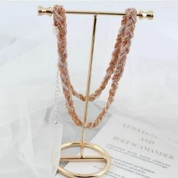 Choker R057 Fashion Golden Silver Color Chain Short Necklace Women Nacklace High Quality Nickel Free