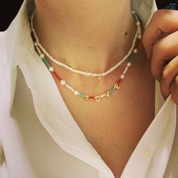 Pendant Necklaces YASTYT Colourful Beaded Choker Gifts Jewellery For Women Natural Pearl Neckla Boho Jewellery Gift Gril Accessories