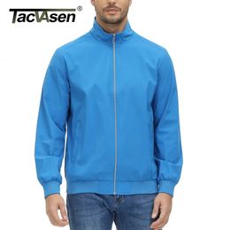 Men Blends TACVASEN Spring Lightweight Bomber Jackets Mens Casual Waterproof Jacket Windbreaker Work Pilot Outwear With Zip Pockets 231123