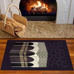 Carpets Arab Velvet Carpet Printed Muslim Worship Mat European Classic Home Decoration