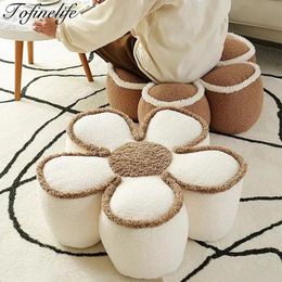 Cushion/Decorative Ins Floral Seat Cushion Flower Shaped Throw Chair Cushion Seat Floor Cushion Living Room Sofa Small Stool Low Stool 231122