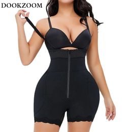 Waist Tummy Shaper Butt Lifter Shapewear Full Body Shaper Underwear Fake Buttocks Hip Pads Enhancer Brief Straps Slimmer Waist Trainers Postpartum 231122