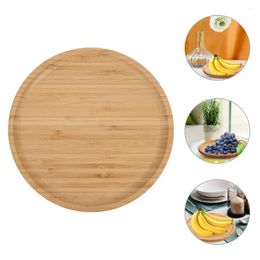 Plates Small Fruit Pastry Snack Platter Bamboo Cheese Board Round Tray Breakfast